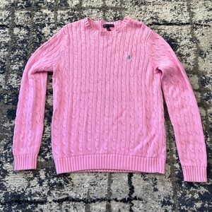 Ralph Lauren Light Pink Cable Knit Sweater